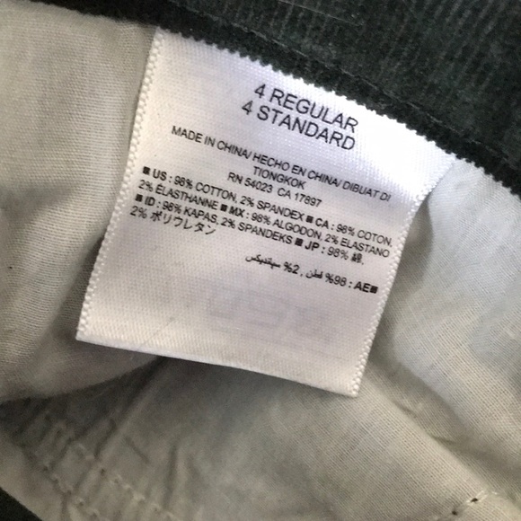Old Navy corduroy green pants - Picture 3 of 4